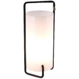 Miguel Milá Asa table lamp 1961 design folded black iron rod white acrylic tubular lampshade Spain