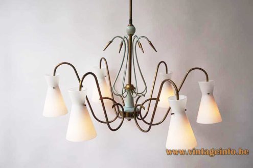 Opal Glass Diabolo Chandelier 1