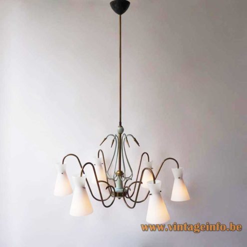 Opal Glass Diabolo Chandelier 2
