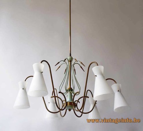 Opal Glass Diabolo Chandelier 4