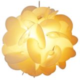 aoul Raba pendant lamp Rose Des Sables desert rose 1968 design plastic flower globe 1960s 1970s