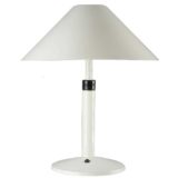 Tramo conical table lamp round base rod & lampshade chrome ring 2 Bakelite sockets 1970s Barcelona Spain