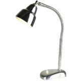 Chrome Jumo desk lamp design: André Mounique goose-neck conical round lampshade E27 socket 1950s 1960s France