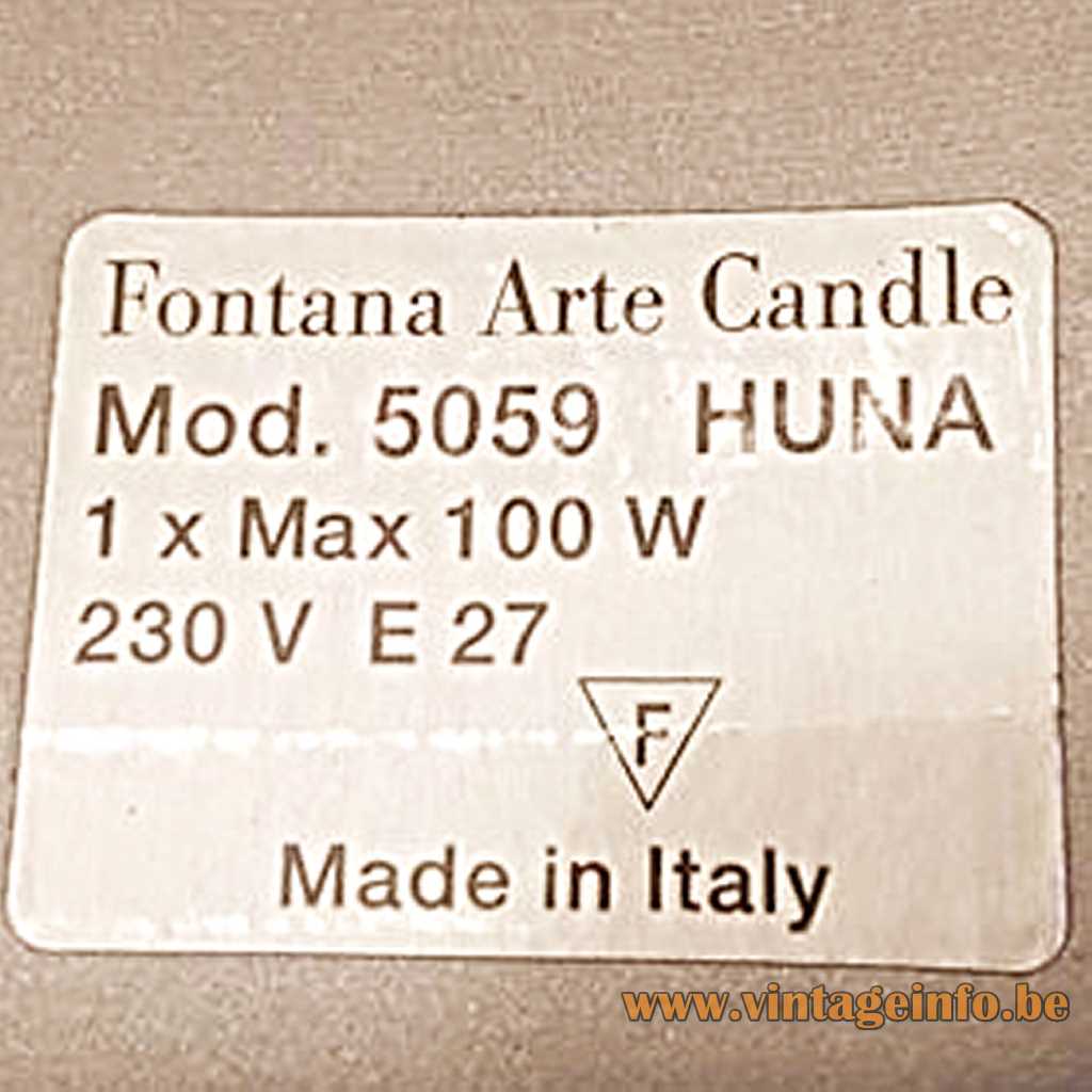 FontanaArte Candle label