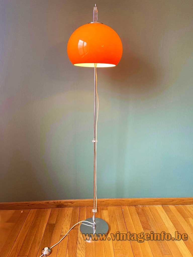 Harvey Guzzini Lucerna Floor Lamp, Orange Floor Lamp