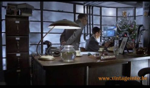 Helo Leuchten 1950s desk lamp used as a prop in the 1985 film Brazil 