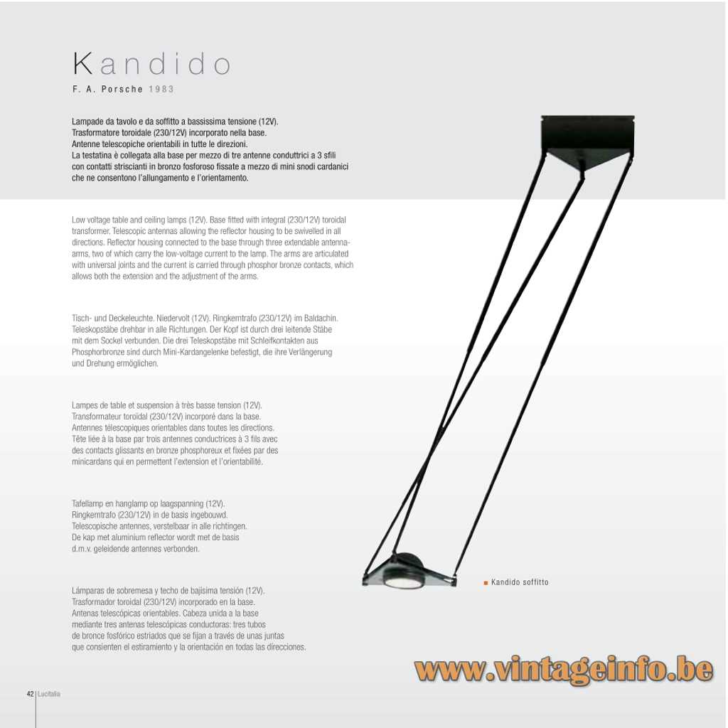 Lucitalia Kandido Flush Mount & Table Lamp , Catalogue Pictures