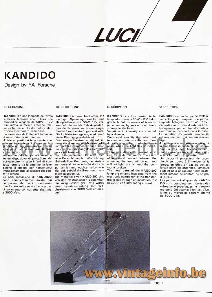 Porsche Kandido instruction manual