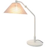 1970s Tramo desk lamp white metal conical acrylic Perspex striped lampshade design: Joan Antoni Blanc, Spain