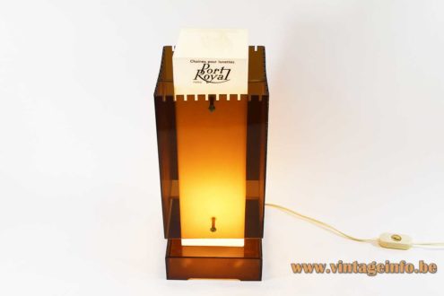 Brown White Acrylic Table Lamp 2