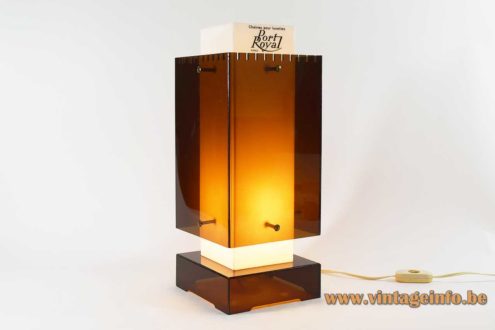 Brown White Acrylic Table Lamp 5