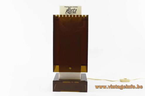 Brown White Acrylic Table Lamp 7