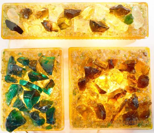 Brutalist Glass Fragments Wall Lamps 2