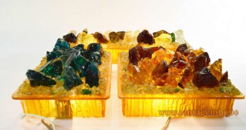 Brutalist Glass Fragments Wall Lamps 5