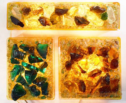 Brutalist Glass Fragments Wall Lamps 7