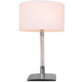 FontanaArte Drum table lamp 2005 design: Franco Raggi steel base glass rod opal glass lampshade Italy