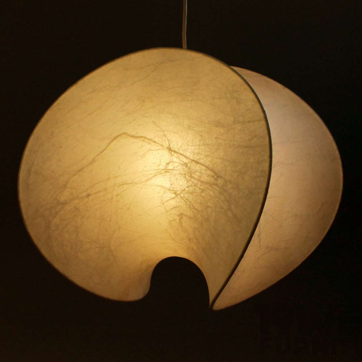 Goldkant Leuchten Cocoon Orsa pendant lamp sprayed plastic wire frame 1960s 1970s Germany