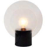 Krizia discs table lamp round black base 2 frosted acrylic discs E14 socket 1980s 1990s Italy