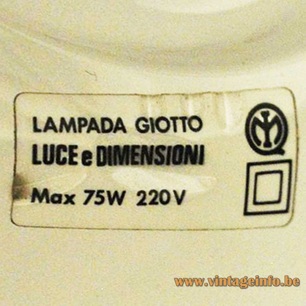 Luce e Dimensioni label