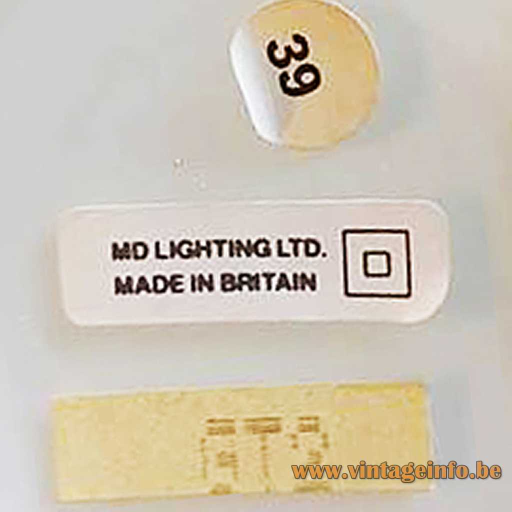 MD Lighting LTD label