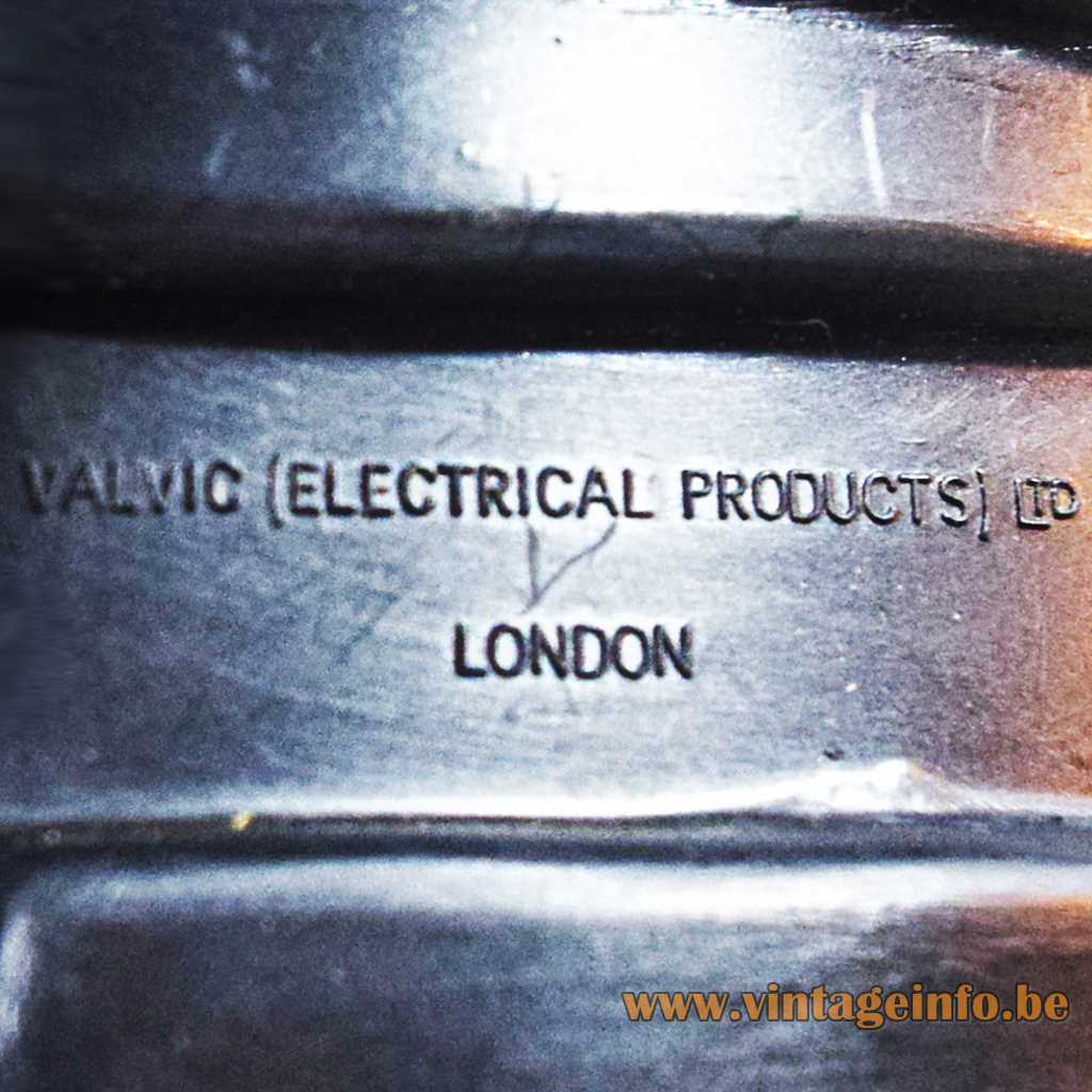 Valvic Electrical Products Ltd. London pressed label logo