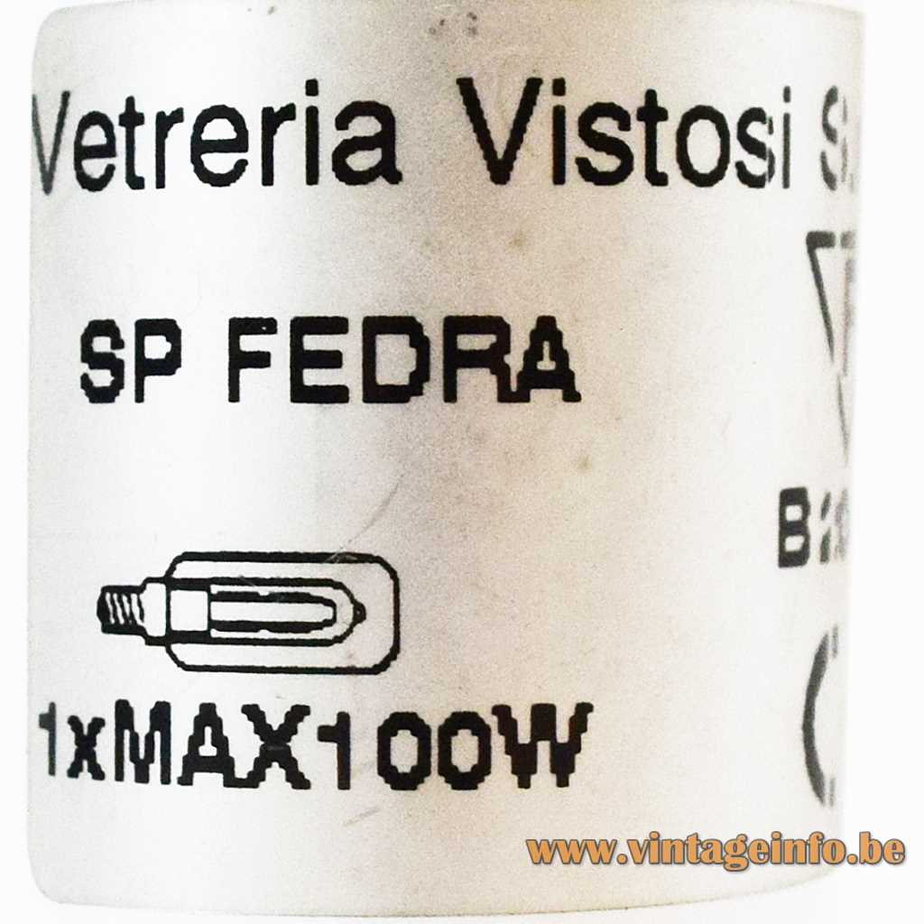Vetreria Vistosi label 1990s