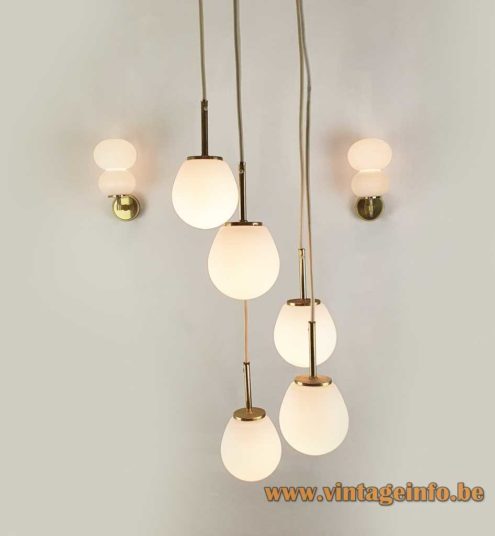 DORIA Opal Globes Cascading Chandelier 3