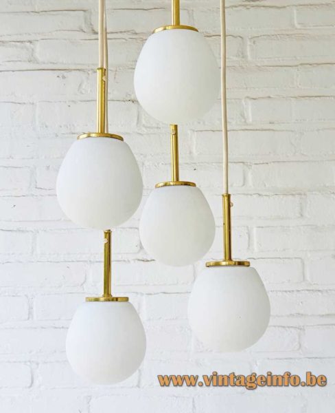 DORIA Opal Globes Cascading Chandelier 6