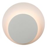 Darø Cirkel wall lamp 2 white metal discs eclipse style circles E14 socket 1980s Denmark vintage