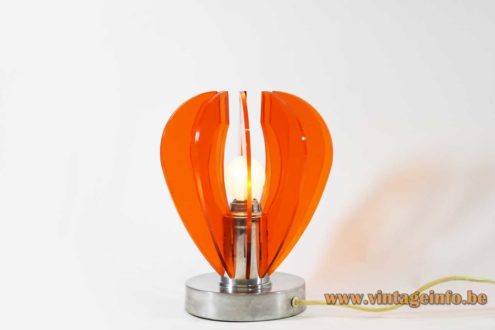 Orange Acrylic Radial Table Lamp 5