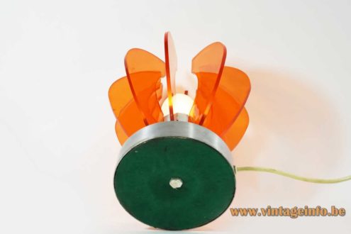 Orange Acrylic Radial Table Lamp 7