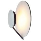 Tre Ci Luce Vega wall lamp 1985 design aluminium silver metalic discs lampshade 1980s 1990s Italy