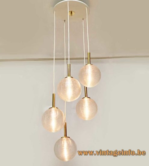 DORIA 5 Glass Globes Cascading Chandelier 1