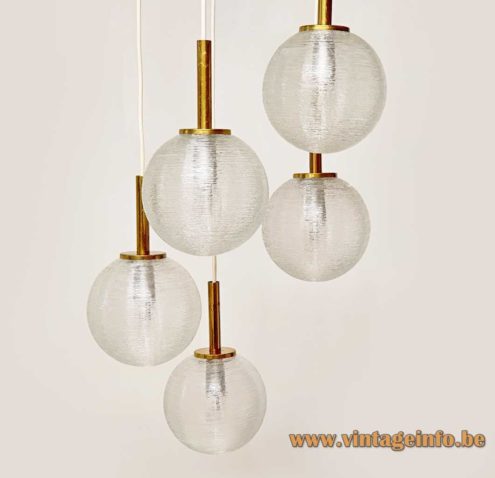 DORIA 5 Glass Globes Cascading Chandelier 3