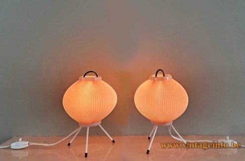 Celluloid Globe Tripod Table Lamp 2