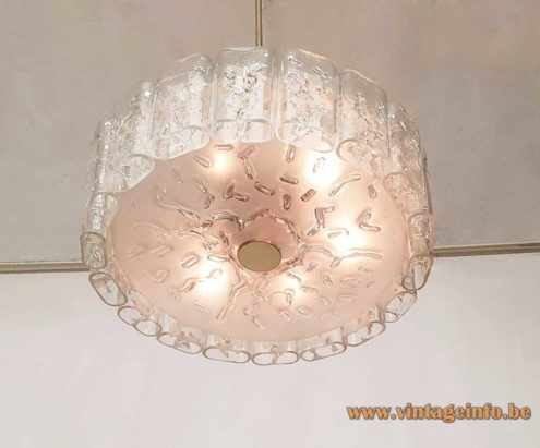 DORIA Round Ice Glass Chandelier 3