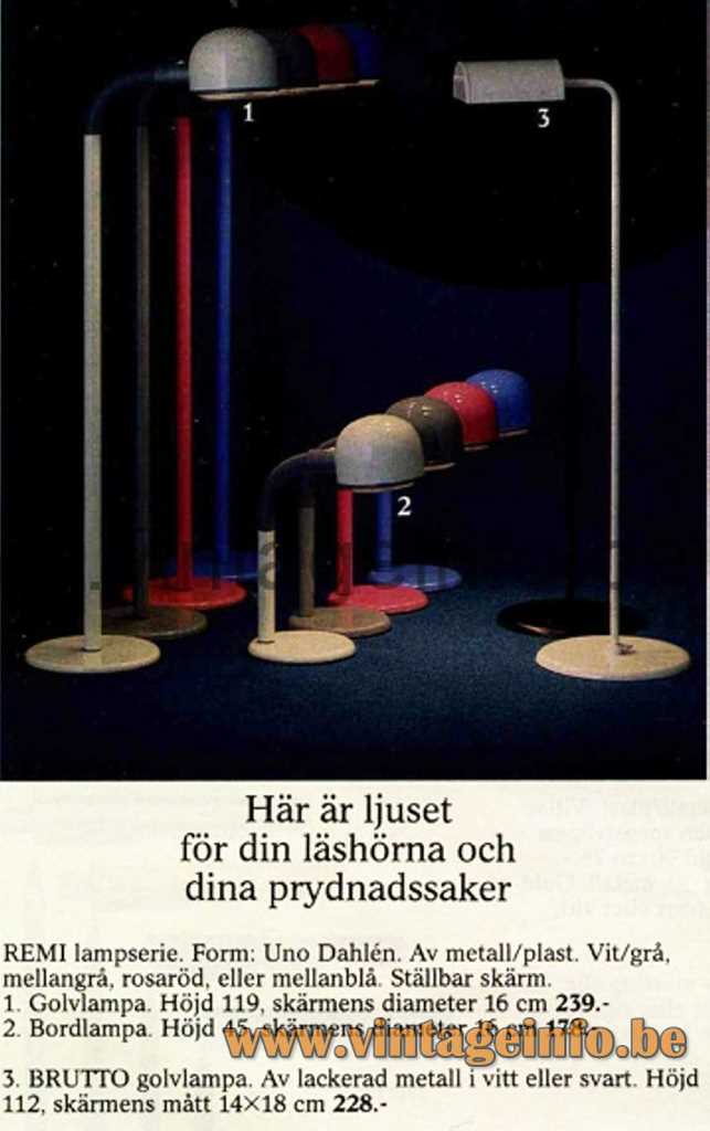 IKEA Remi Floor Lamp - IKEA 1987 Catalogue Picture 