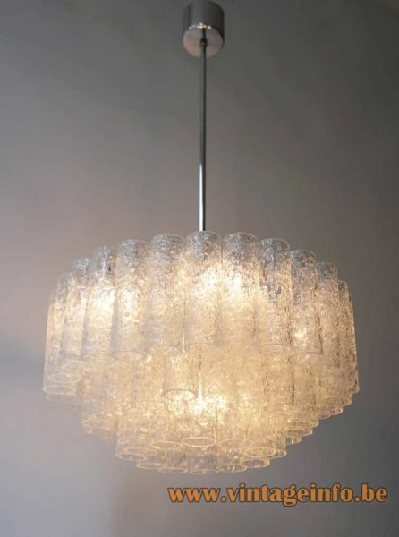 DORIA Round Glass Tubes Chandelier 1