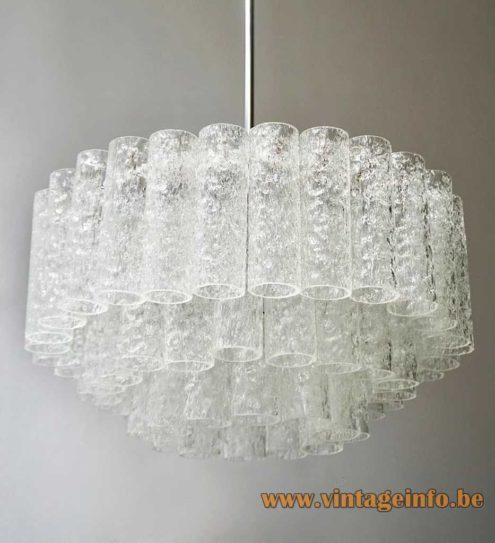 DORIA Round Glass Tubes Chandelier 3