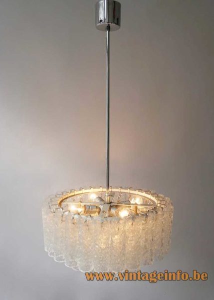 DORIA Round Glass Tubes Chandelier 5
