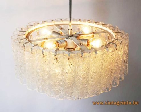 DORIA Round Glass Tubes Chandelier 6