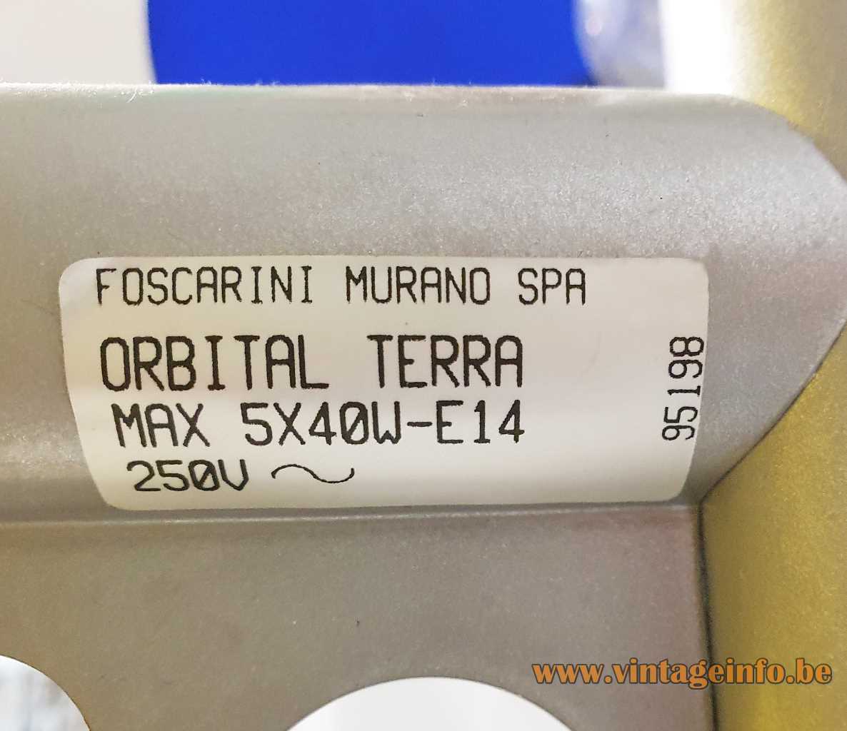 Foscarini Orbital floor lamp 1992 design: Ferruccio Laviani 1990s Foscarini label Italy