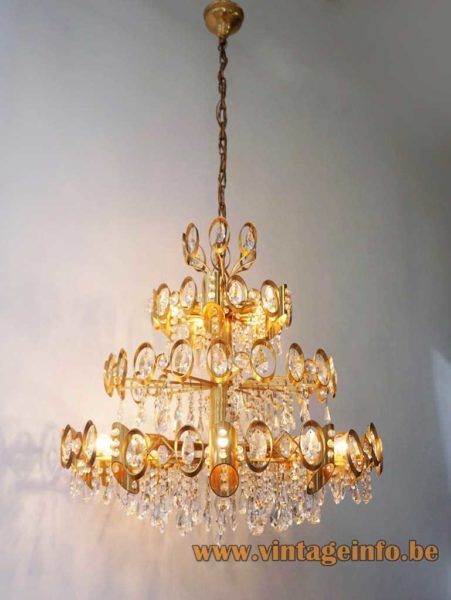 Palwa Oval Rings Crystal Beads Chandelier 2