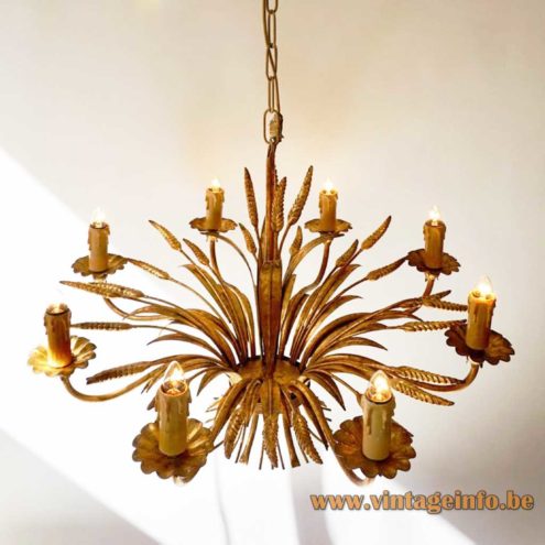 Sheaf Of Wheat Toleware Chandelier 1