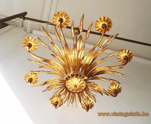 Sheaf Of Wheat Toleware Chandelier 4