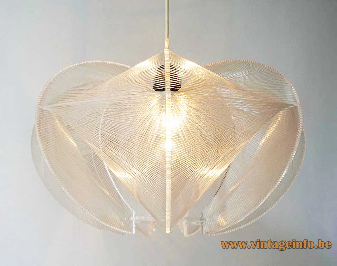 Sompex Nylon Thread Pendant Lamp, Clear Acrylic Lampshade