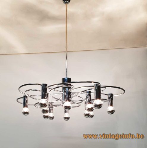 1970s Chrome Cosack Chandelier 1