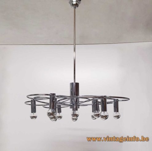 1970s Chrome Cosack Chandelier 2