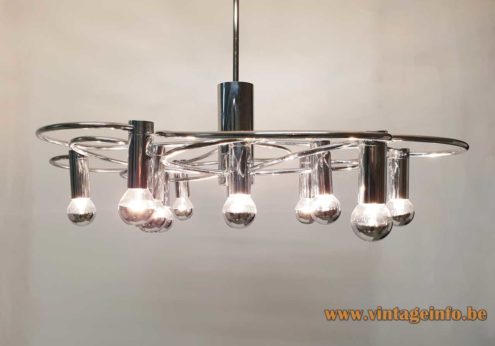 1970s Chrome Cosack Chandelier 4