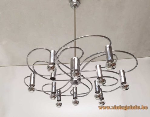 1970s Chrome Cosack Chandelier 5